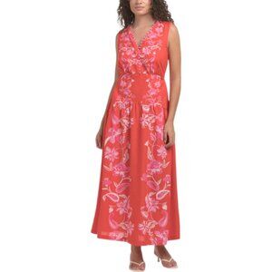 LEA Sleeveless Floral Maxi Dress